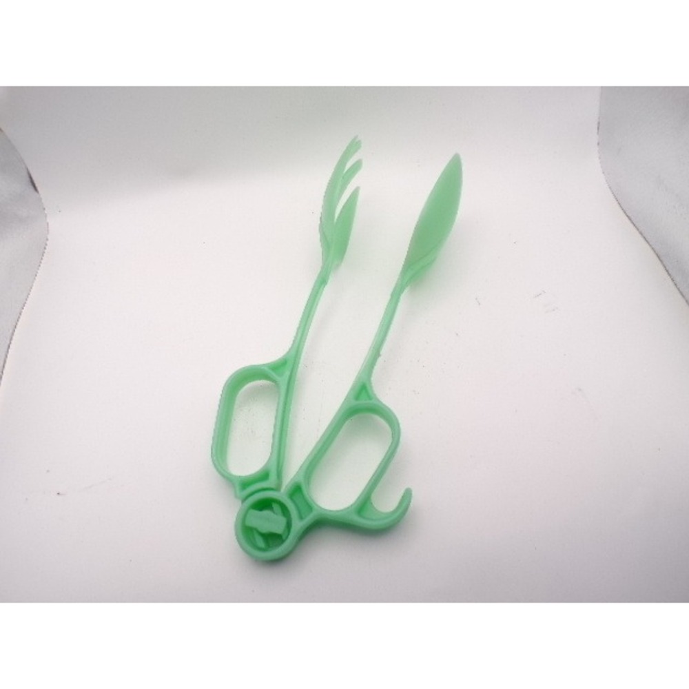 Vintage Tupperware Mint‎ Green Salad Tongs Server Utensil Kitchenware 113-6